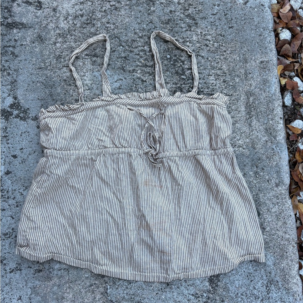 GAP Beige Striped Camisole Top